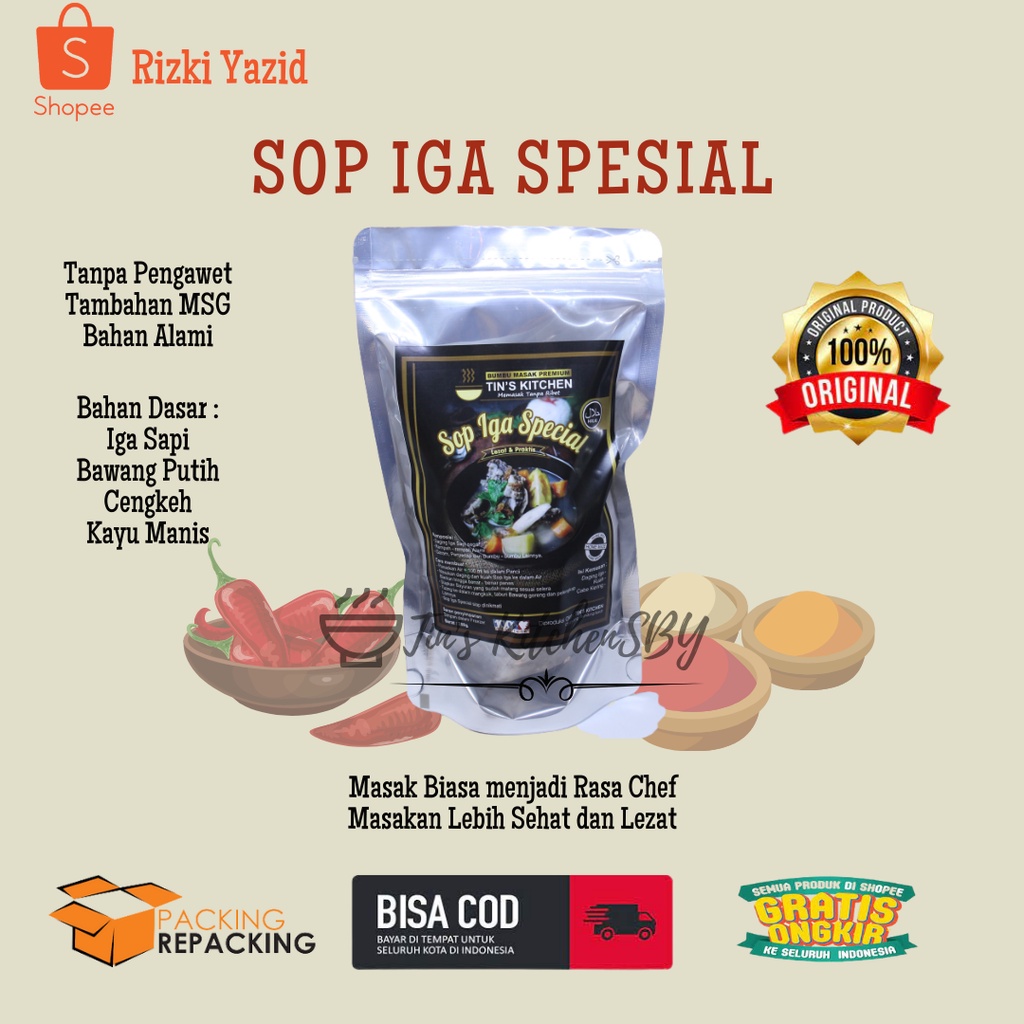 

[BISA COD] Sop Iga Spesial Tin's Kitchen praktis instan serbaguna non-msg