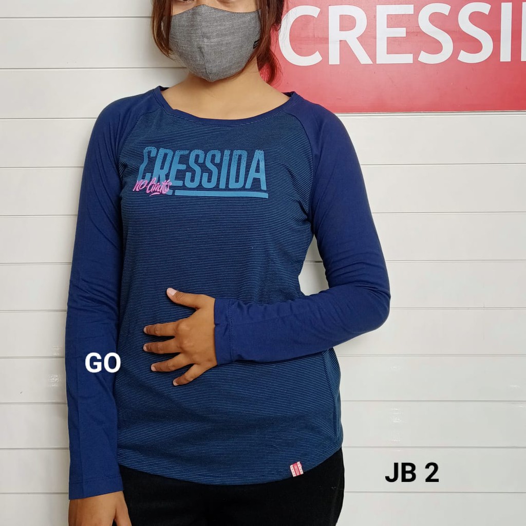 gof CRESSIDA BAJU Cewek Kaos Wanita Pakaian Atasan Cewek Lengan Panjang