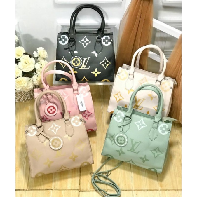 Tas Selempang Wanita Tas Tote bag Wanita Shopper Import Louis Vuitton OnTheGo Tote bag Slempang-8655