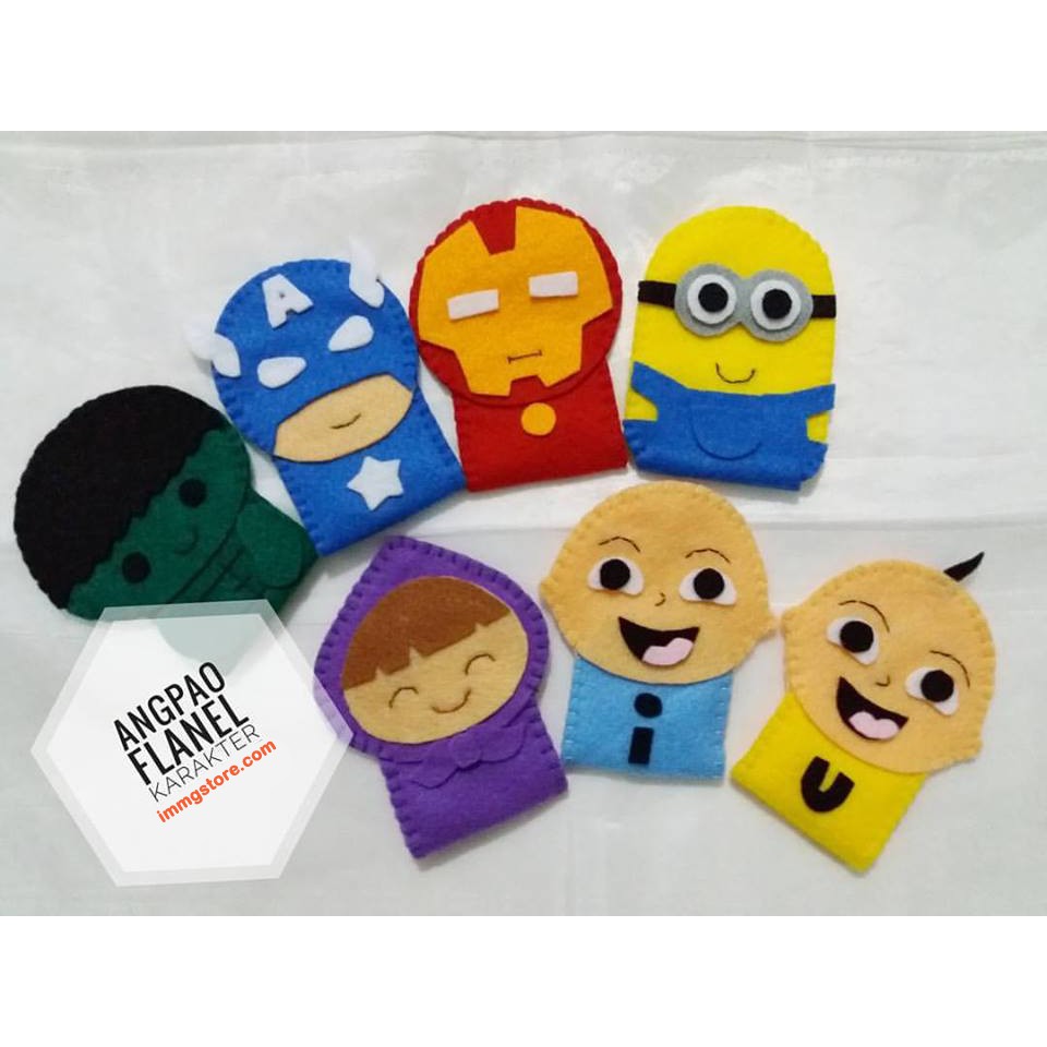 Amplop Flanel Karakter Lucu Superhero Marsha Dan Ipin Upin Avengers Amplop Shopee Indonesia