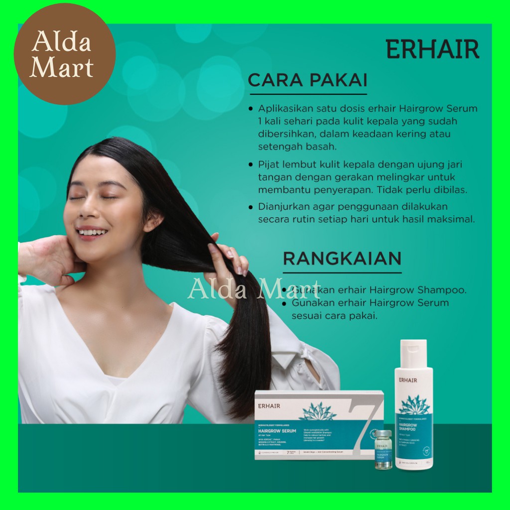 ✿ALDA MART✿ Erhair Erha Rambut Rontok Tonik Rambut Anti Rontok | Serum | Shampoo