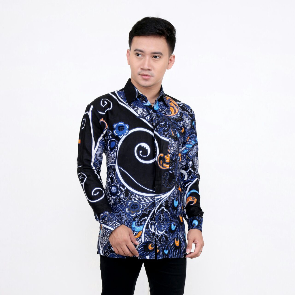 COD BATIK PRIA BATIK PEKALONGAN KEMEJA BATIK PRIA LENGAN PANJANG ALFA BATIK