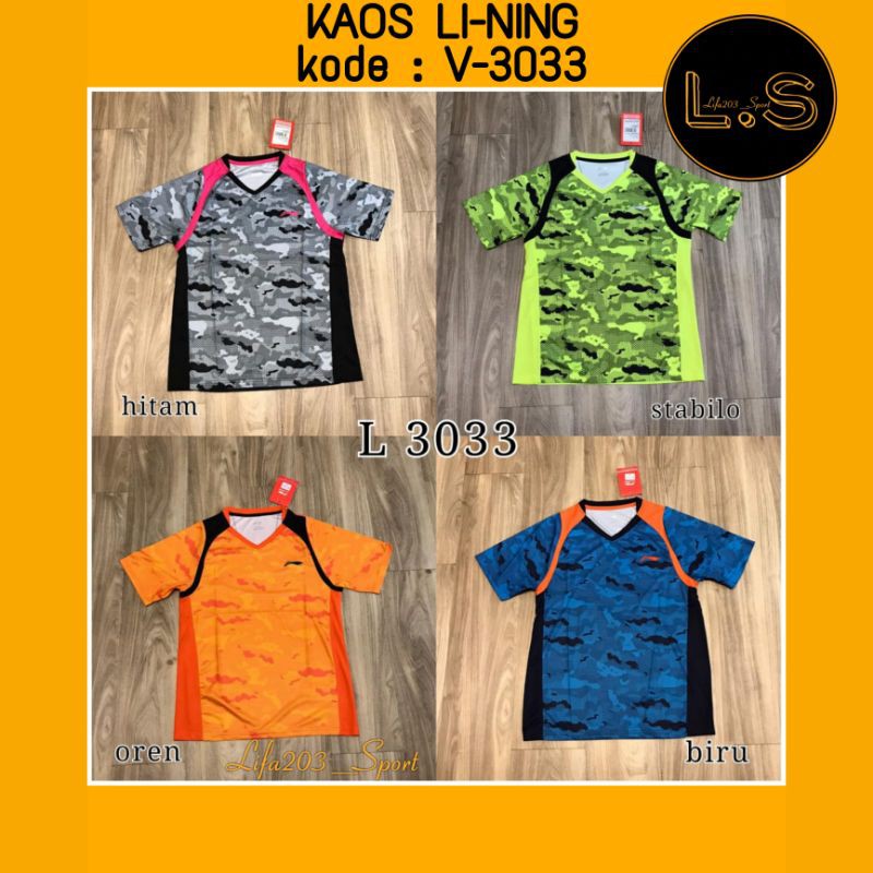 Kaos Badminton Import Li-Ning Grade Ori L-3033 Jersey Badminton Murah