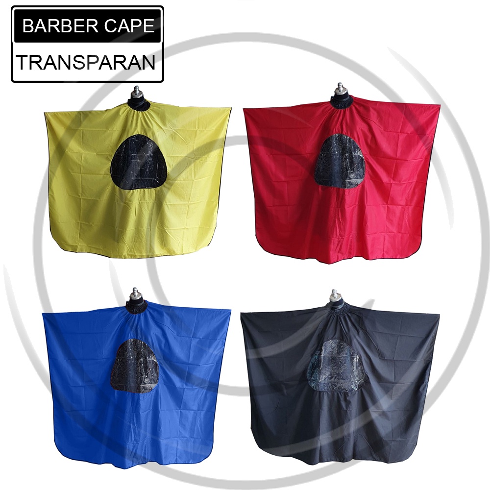 Barber Cape Tranparan Tengah / Kain Kep Pangkas Tranparant / Kip Potong Rambut Salon - CO