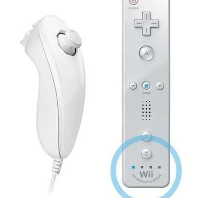 WII REMOTE NUNCHUK + MOTION IN REMOTE NITENDO WII | Game | Aksesoris Game | Distributor