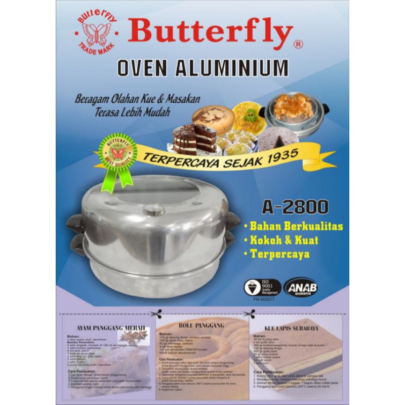 Oven Bulat Kompor Butterfly Aluminium Premium Baking Pan