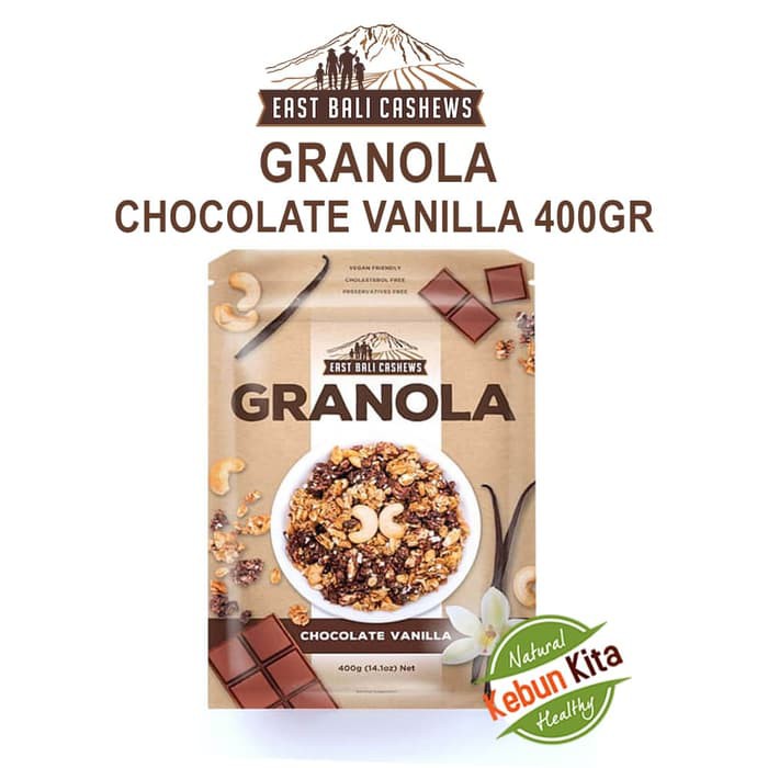 

Granola Cashew Choco Vanila 400gr ( Kacang Mete )