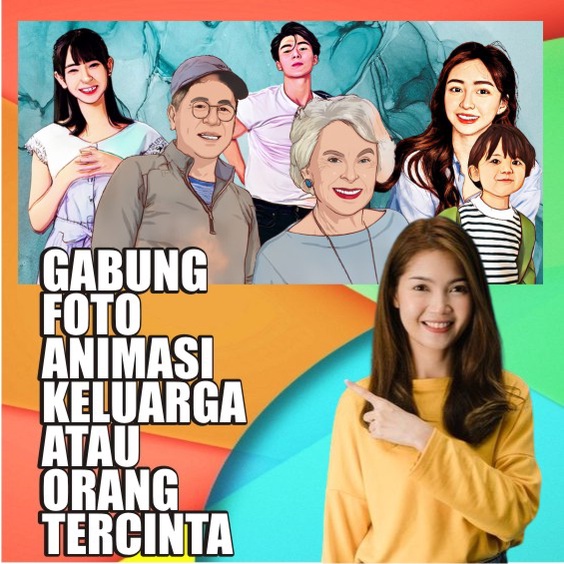 Foto Animasi Keluarga Paket