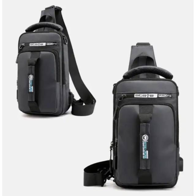 Tas slingbag parasut + usb terbaru