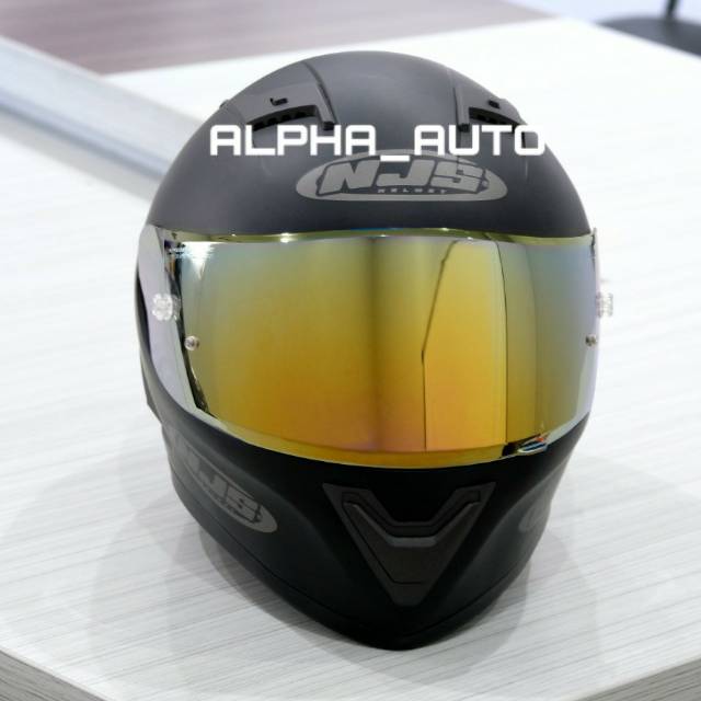 TR KACA NJS SHADOW IRIDIUM GOLD / VISOR NJS SHADOW IRIDIUM GOLD / kaca njs shadow / visor njs shadow