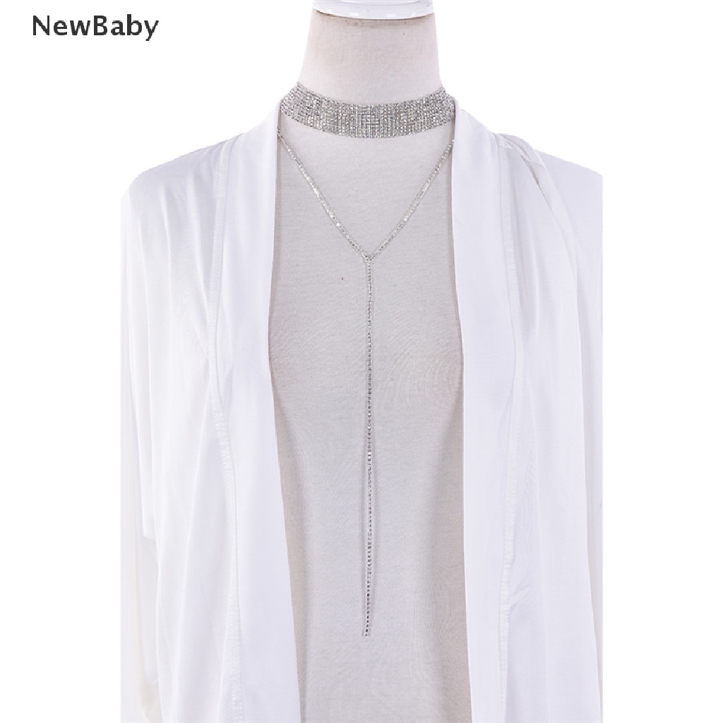 NewBaby Fashion Women Clavicle Necklace Rhinestone Pendant Chain Choker Collar Jewelry ID