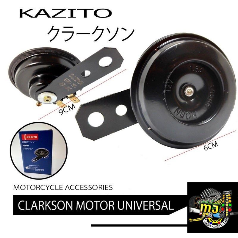 Klakson Standar Motor Klakson Disc Kazito Satuan 12 V Universal Semua Motor Dan Mobil 12 V-mj_motorshop