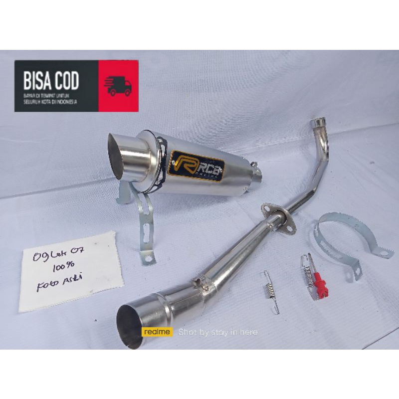 KNALPOT RACING RCB FULL SYSTEM SUPRA / JUPITER / SHOGUN / SMASH / KIRANA / REVO / BLADE