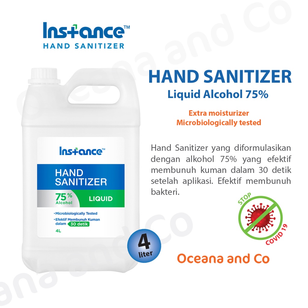 Instance Hand Sanitizer Liquid 4 Liter MURAH TERMURAH