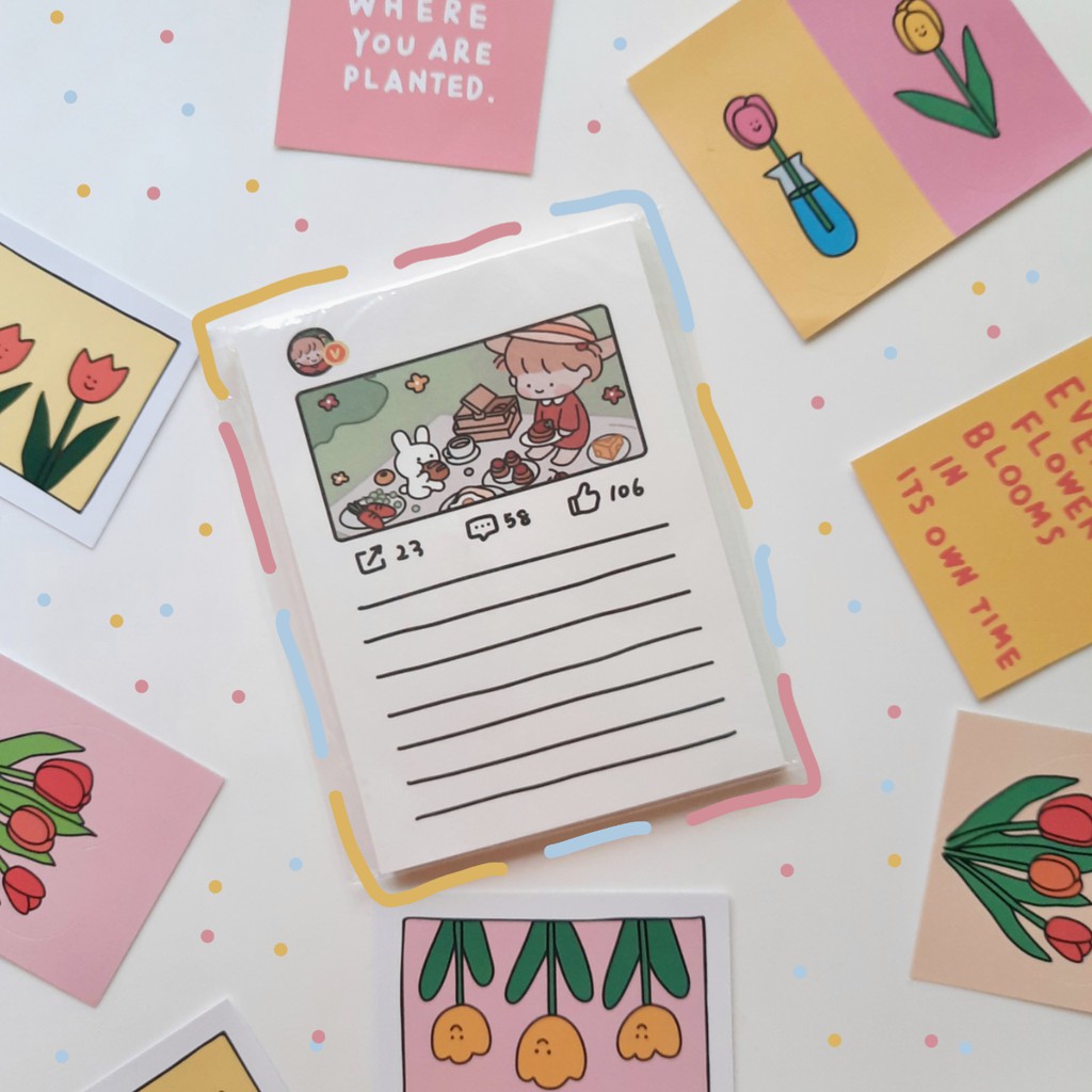 

Memo Little Girl Instagram Memo Pad Notes | Memo 50 Lembar
