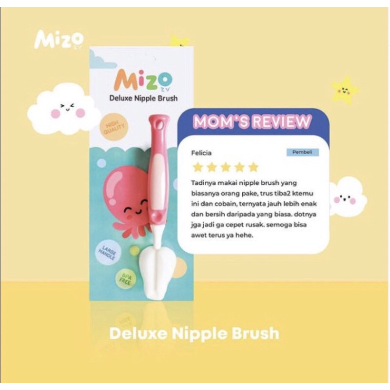 Mizo Nipple Sponge Brush | Sikat botol Susu &amp; Dot