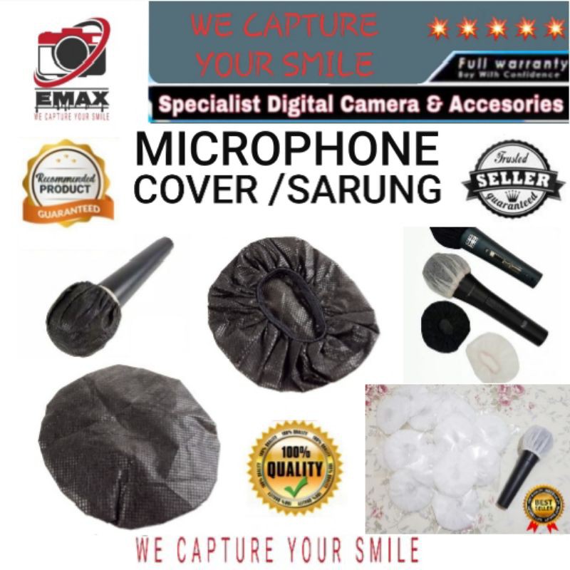 COVER MICROPHONE Cover Mic 100 pcs Higienis Disinfektan Sarung Microphone Sarung Mic Pembungkus Mic