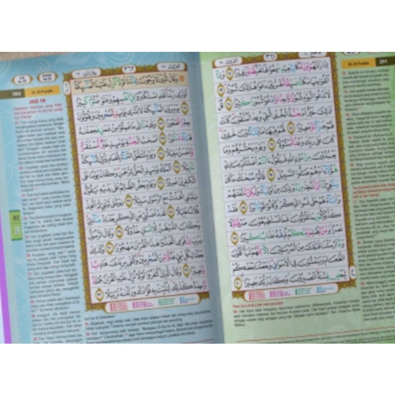 Alquran A6 Jamila Wanita Muslimah Cantik Pelangi/Terjemah Tajwid Warna/Mushaf/Tilawah