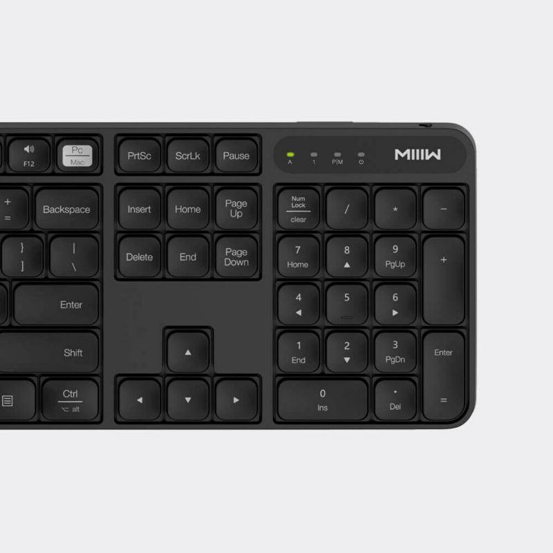 MIIIW MW24PB03 2.4G Wireless Quiet Keyboard Mouse Set ( Gen 3 ) Computer Mute Silent