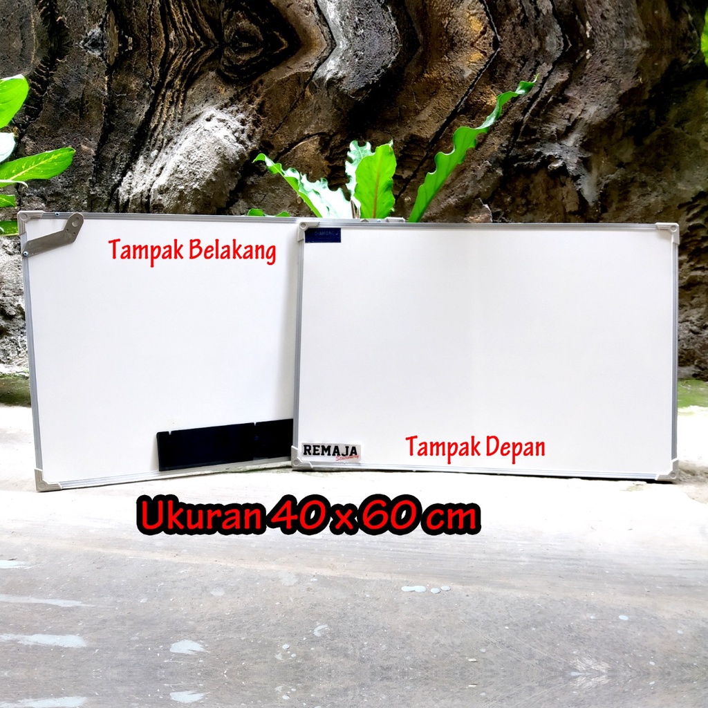 

Papan Tulis White Board Uk.40*60 cm Bolak Balik