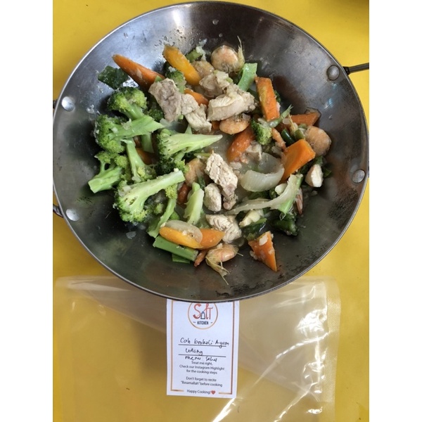 

Menu Sehat Cah Brokoli Ayam Udang | TANPA minyak | menu diet