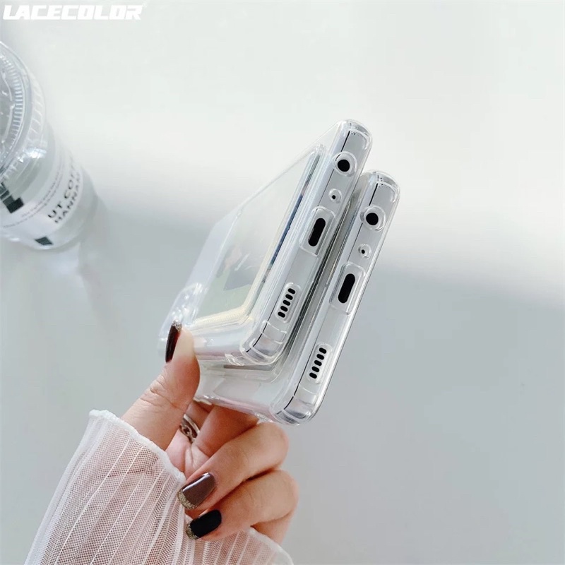 Soft Case Card Holder Slot Foto / Kartu SAMSUNG A04 A04E A04S A01 CORE A10 A10S A20 A20S A30 A30S A50 A50S A70 A70S A11 A21S A31 A51 A71 4G 5G Casing Wallet Transparan TPU Clear Bening