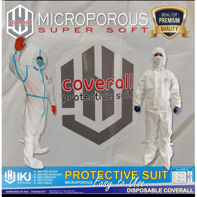 baju apd hazmat microporous lokal seam seal biru IKJ