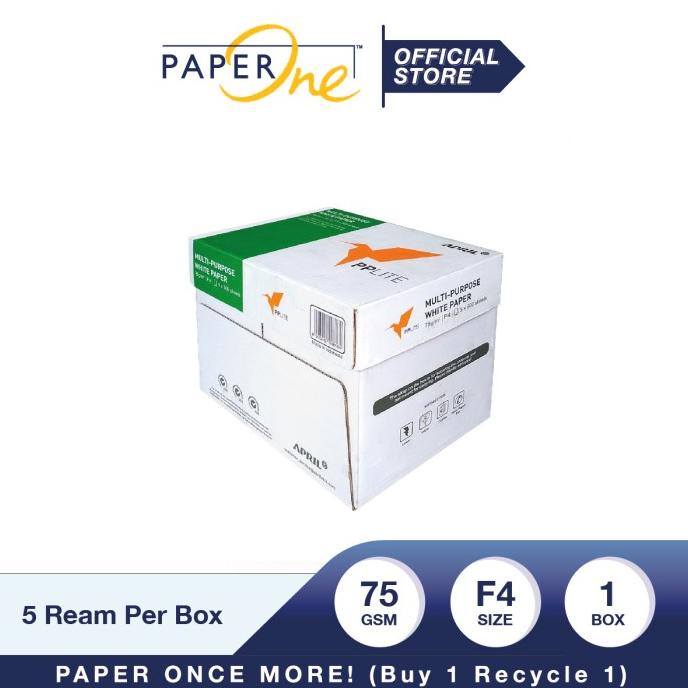 

PP Lite Kertas Fotocopy F4 75gr - 1 Box = 5 Ream Star Seller Termurah