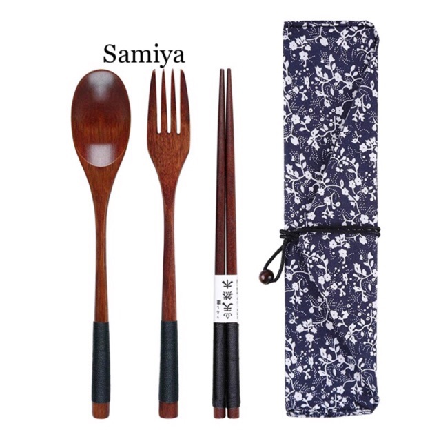 Sendok garpu sumpit kayu / wooden spoon fork chopstick / wooden cutlery