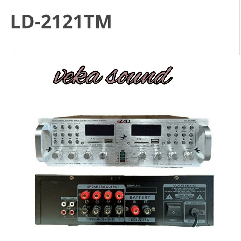Ampli Amplifier Walet LAD LD 2121 TM USB player amplifier LD 2121TM