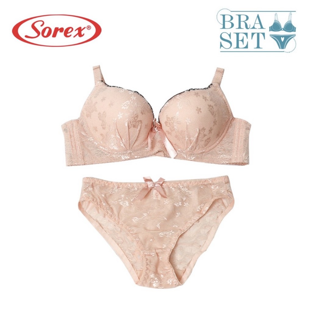 BRA SET BUSA SEDANG KAWAT KAIT 3 BRUKAT 17062 BUNGA SETELAN DENGAN CD ORI SOREX OFFICIAL