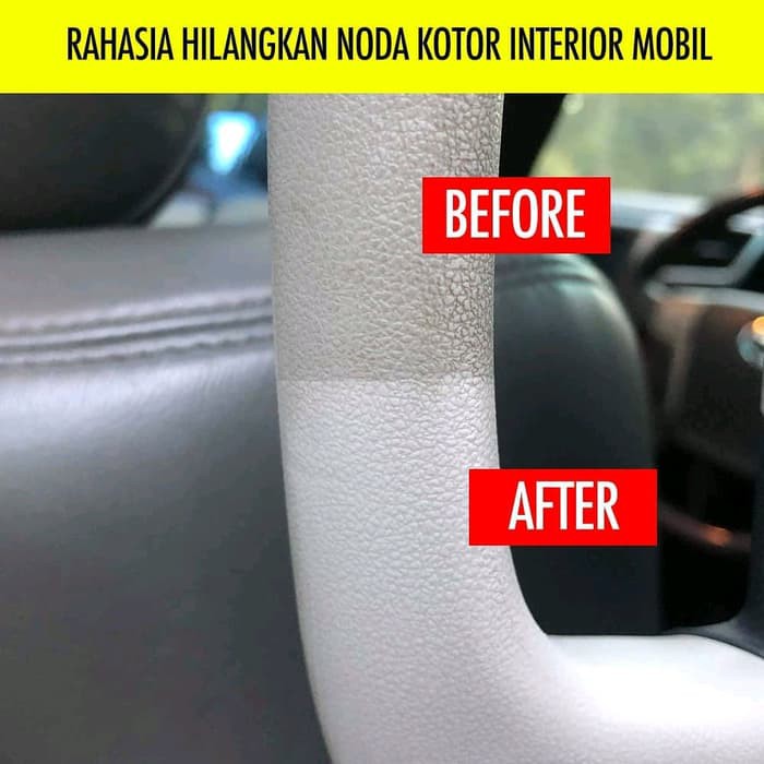 PEMBERSIH INTERIOR MOBIL PLAFON CLEANER DASHBOARD DALAM KARPET JOK KULIT PLASTIK BLUDRU KAIN SETIR DINDING PINTU BODY KILAP PENGKILAP PENGHILANG NODA BEKAS MAKANAN CORETAN JAMUR KERAK PIJAKAN KOPLING REM GAS