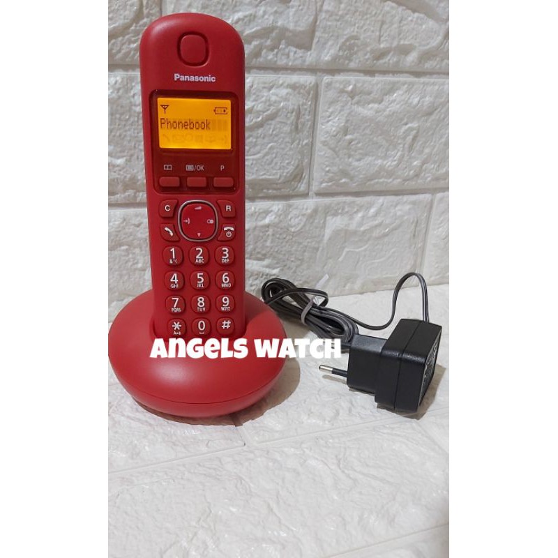 angelswatch telepon wireless panasonic KX-TGB210 TGB210 merah( red colour)