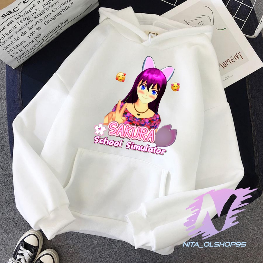 SWETER SAKURA SCHOOL SIMULATOR TERBARU HOODIE ANAK SAKURA TERLARIS