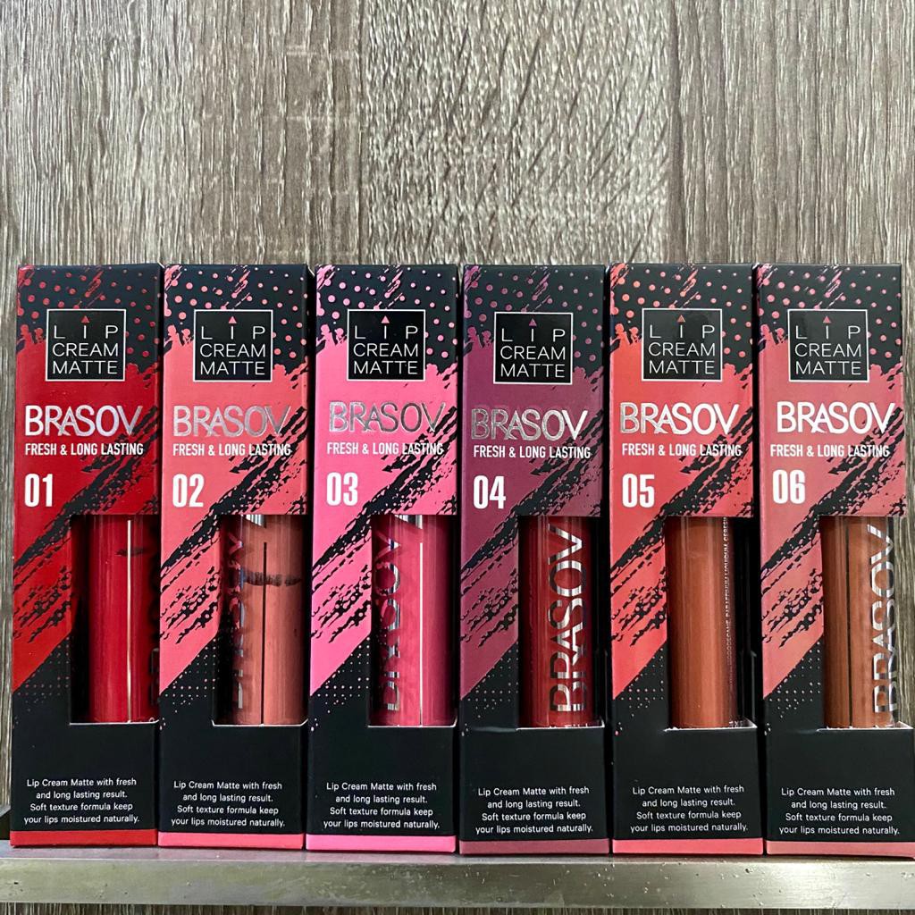 BRASOV Fresh &amp; Long Lasting Matte Lip Cream [BPOM]