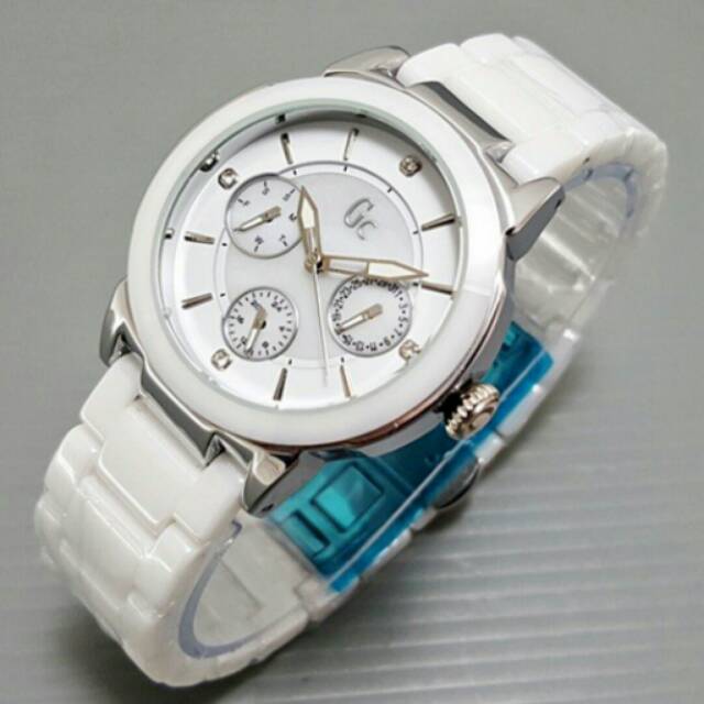JAM TANGAN CEWEK/ WANITA GC SPORTY RANTAI KERAMIK TAHAN AIR ELEGANT HARGA BERSAHABAT...