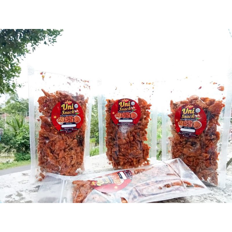 

SNACK BABYFISH PEDAS DAUN JERUK/VARIAN CEMILAN PEDAS 100 gram