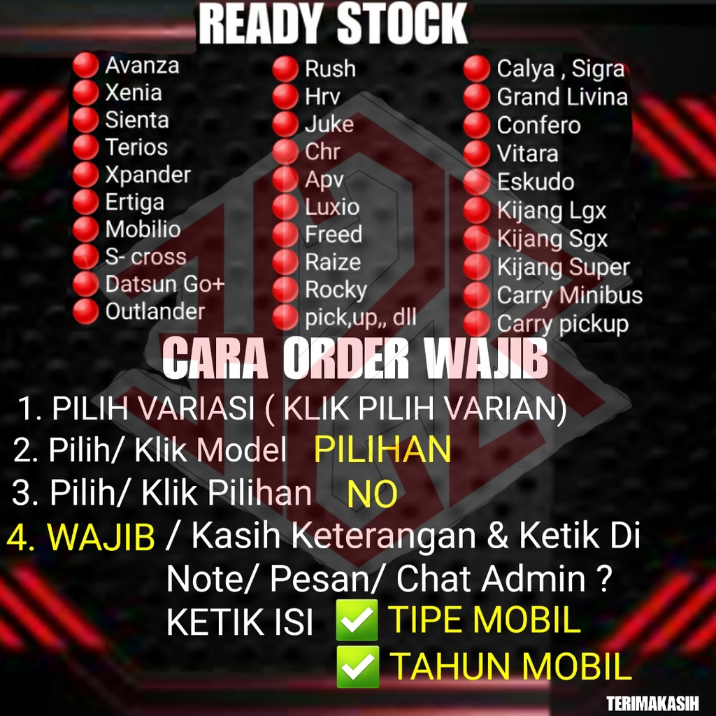 Cover Mobil Avanza,Rush,Terios,Xenia, Xpander, Ertiga,Mobilio,Brv,Wrv,Xl7,Confero,Creta, WaterProof