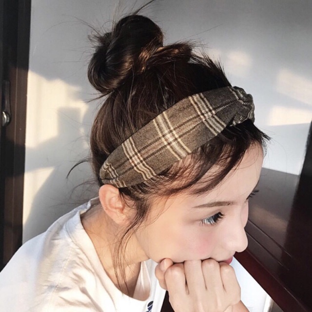 Plaid Bandana / Bando Karet / Bandana Import / Bando Korea / Bando Kotak / Bandana Motif