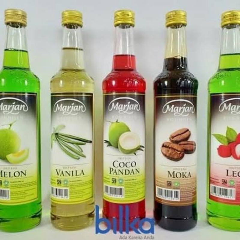 Marjan sirup melon/cocopandan/strawberry/leci/fruitpunch 500ml