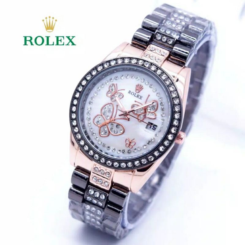Jam Tangan Rolex Kupu Kupu Datejus Ring Diamond Super Mewah - Jam Tangan Wanita Rolex - Rolex New