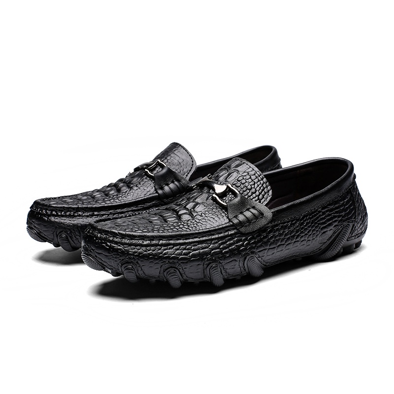 Ready Stok  Best Seller Hot Promo Terbaru A095 Sepatu Motif Kulit Buaya Kantor Santai Kerja Dinas Pe