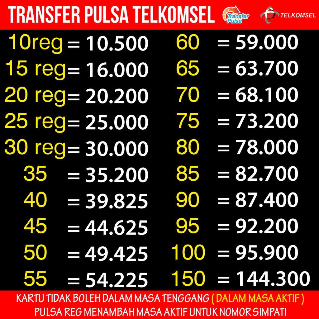 Termurah Transfer Pulsa Telkomsel As Simpati Loop Shopee Indonesia