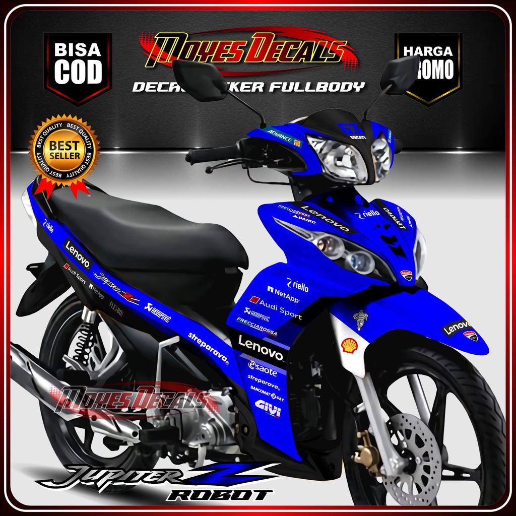 Decal jupiter z robot decal stiker fullbody motor jupiter z stiker body motor