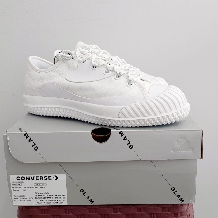 SEPATU SNEAKERS CONVERSE BOSEY MC LOW X SLAM JAM WHITE ORIGINAL 100%