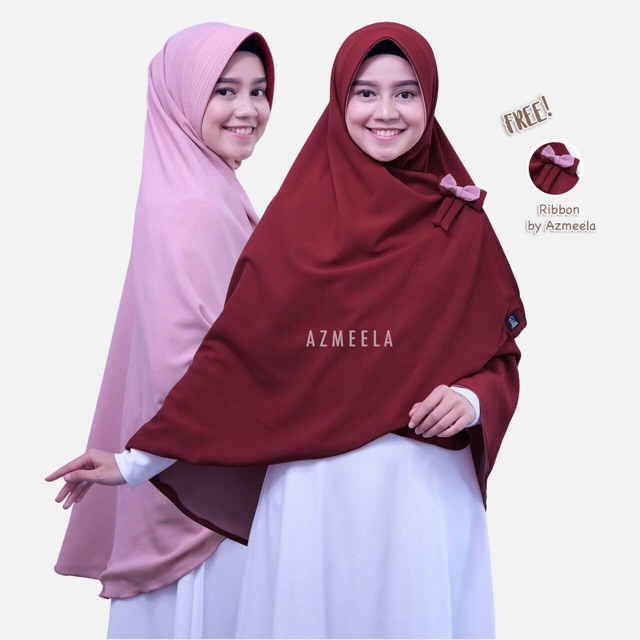 Khimar Almira by Azmeela - hijab bolak-balik two tone dua warna