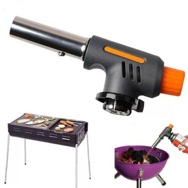 Portable Kepala Korek Gas BBQ Blow Torch Flame Gun Camping Hiking Outdoor Pistol Api Las