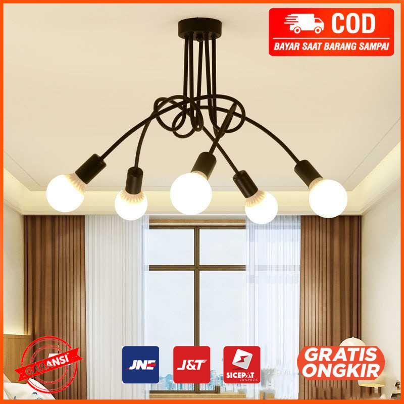 Housing Lampu Gantung Hias Retro Style 5 Head CL02