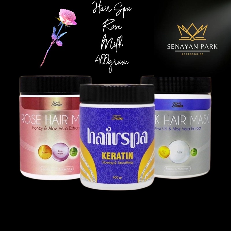 PROMO BPOM Tata Hair Mask &amp; Hair Spa Glowing Keratin Rambut 400gr &amp; 1000gr