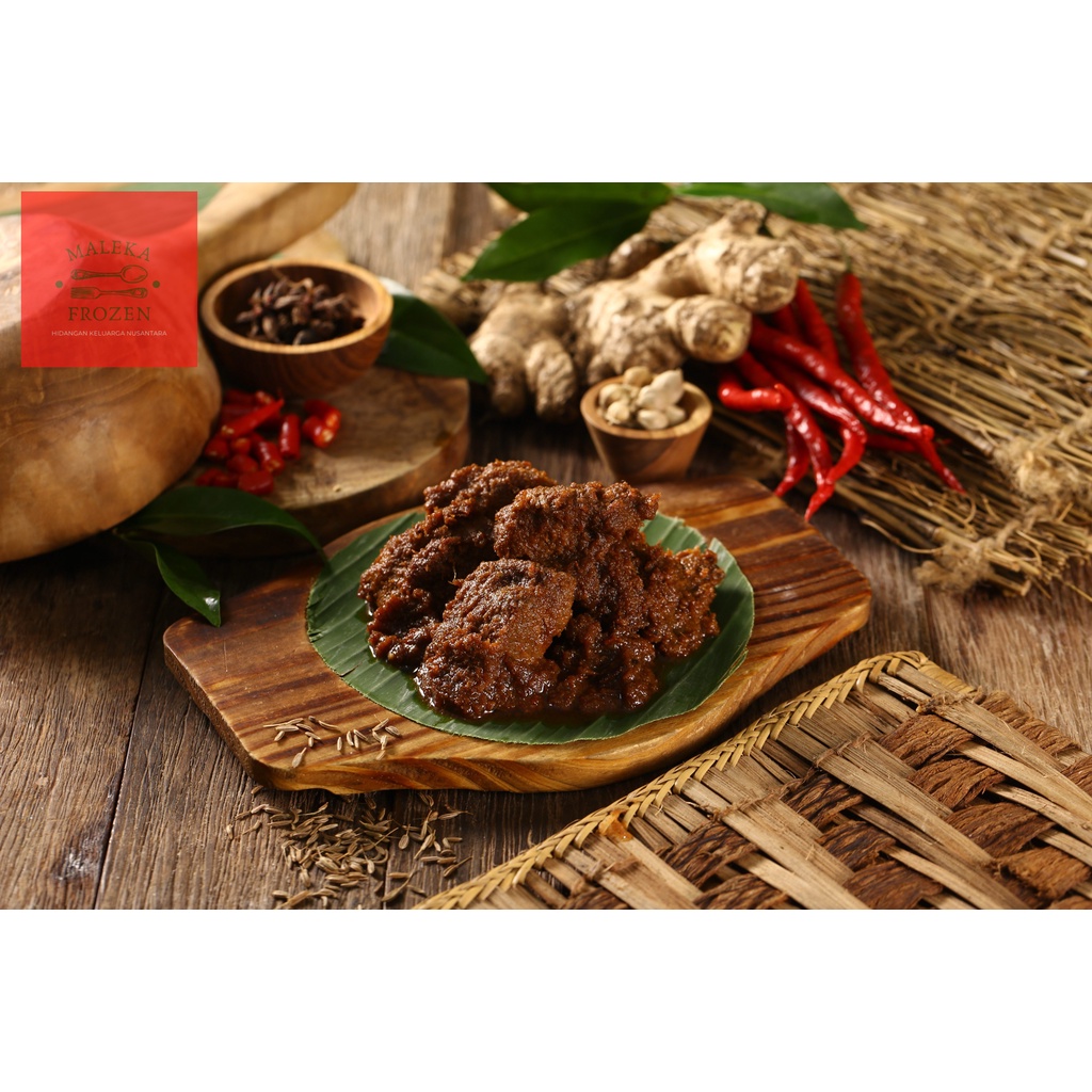 

Rendang Daging Sapi Lokal Maleka Frozen ( Resep Mande ) Gratis Sambal -300gr